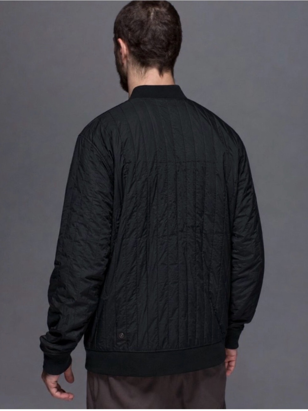 lululemon athletica Black Quilted Bomber Jacket